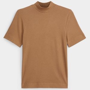 Brown mock neck tee - Small